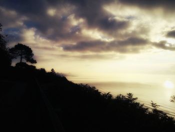 Scenic view of landscape against cloudy sky