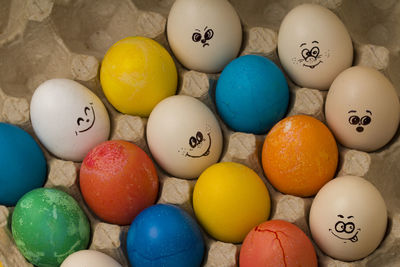 High angle view of multi colored candies