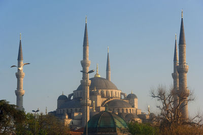 Mosque against clear sky