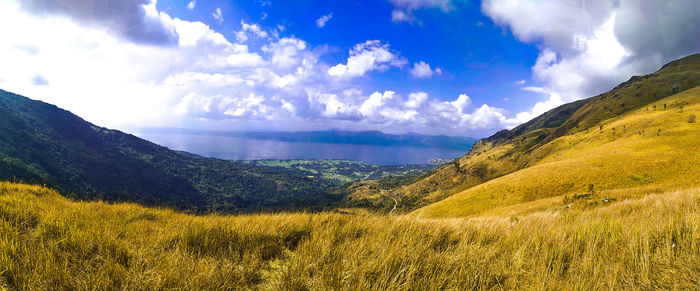 Panoramic view of landscape against sky