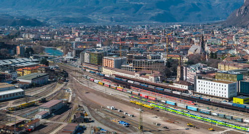 High angle view of cityscape