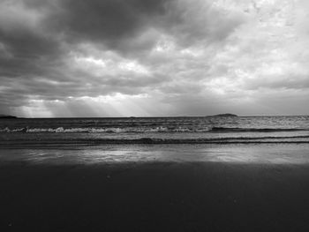 View of sea against cloudy sky