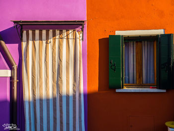 Close-up of multi colored windows