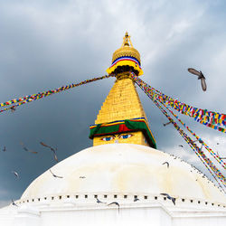 Low angle view of traditional building against sky