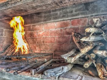 Close-up of firewood