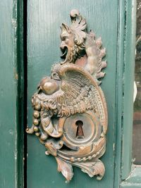 Close-up of door knocker