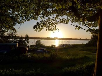 Sunset over river