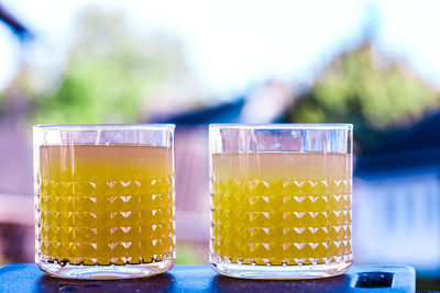 Close-up of drink on table