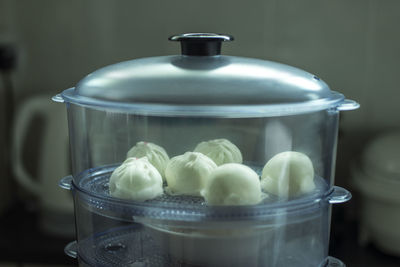 Close-up of ice cream in container