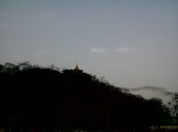 Scenic view of landscape against sky at sunset