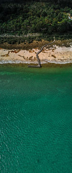 High angle view of sea shore