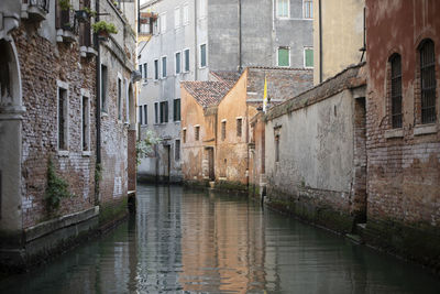 Canal amidst buildings in city