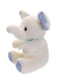 Close-up of stuffed toy over white background