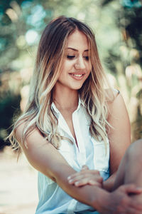 Portrait of a smiling young woman