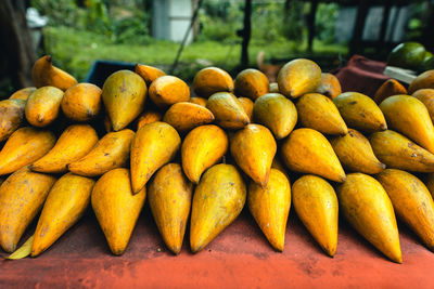 Close-up of fruits for sale at market stall