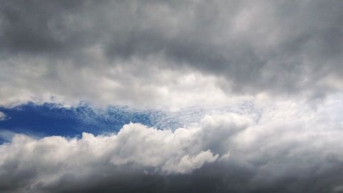 Low angle view of clouds in sky