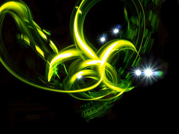 Light trails at night