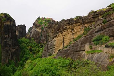 Scenic view of mountains against clear sky