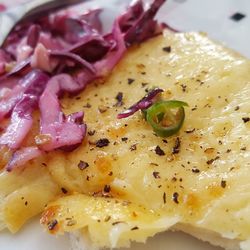 Close-up of cake in plate