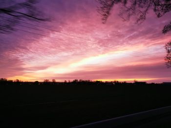 Scenic view of dramatic sky during sunset