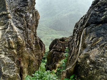 Panoramic view of rocks on mountain