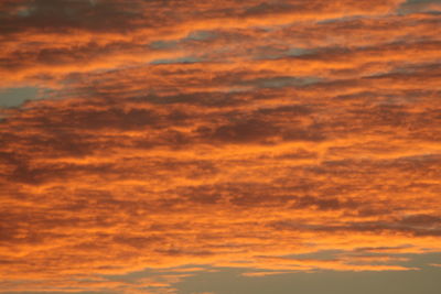 Silhouette of cloudy sky at sunset