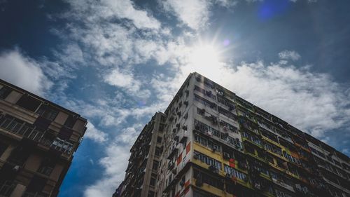 Low angle view of buildings against sky