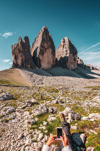 View of the north face of the three peaks.