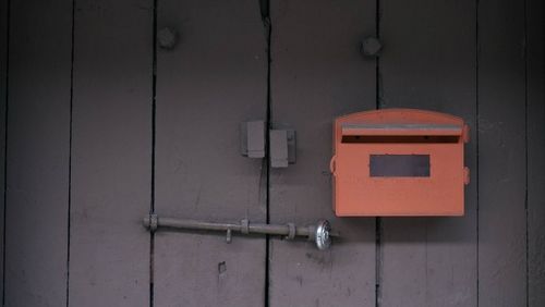 Mailbox of closed door