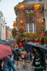 People walking on street