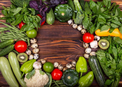 Directly above shot of vegetables in bowl