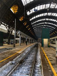 Train on railroad station platform