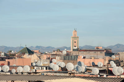 View of town against sky