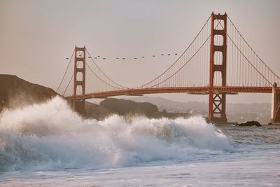 View of suspension bridge