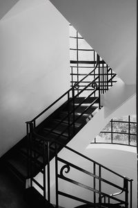 Low angle view of stairs against sky