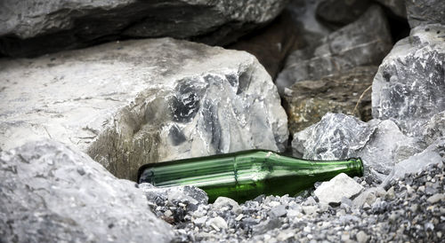 Close-up of rocks by sea