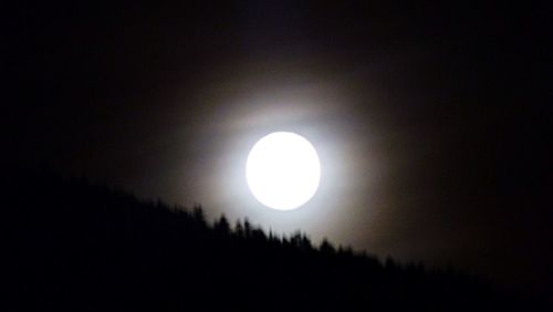 Low angle view of moon in sky