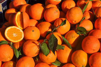 Full frame shot of oranges