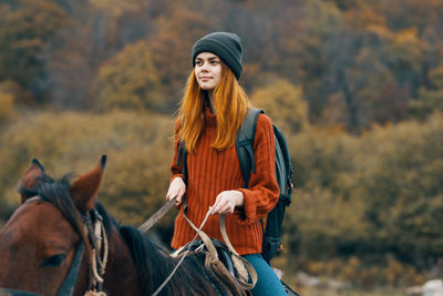 Young man with horse