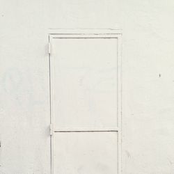 Closed door of building