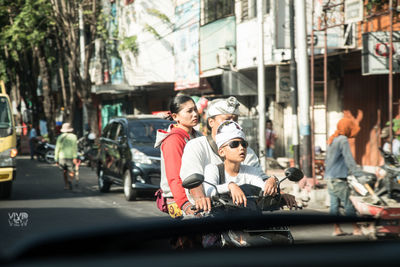 Group of people in car