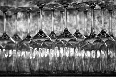 Close-up of glass bottles