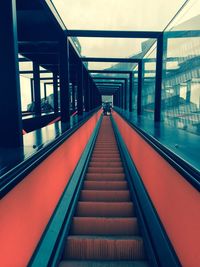 View of escalator