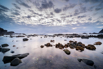 Scenic view of sea against sky