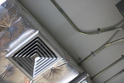 High angle view of spiral staircase