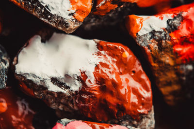 Full frame shot of orange food