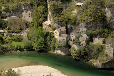 View of buildings by the river