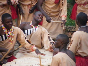 Group of people playing outdoors