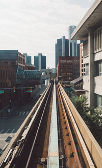 Railway bridge in city
