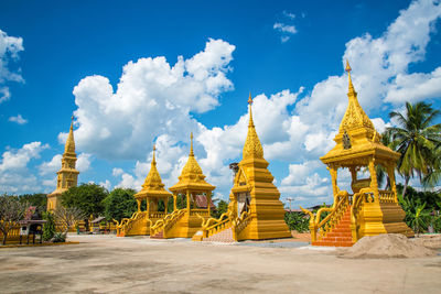 Temple against building